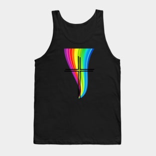 Cross Rainbow Flame 01 Tank Top